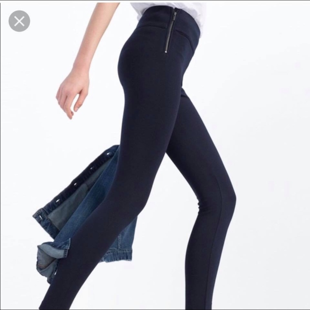 Zara high waist double side zipper leggings S